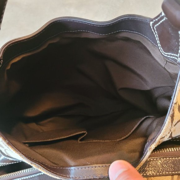 Coach Handbag Purse F15083 Lynn Soho Hobo Signature Brown Leather Tote Bag - Picture 6 of 7